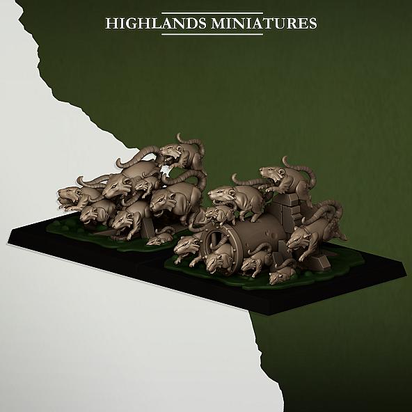 Rat Swarm - 3D Printed in Multiple Materials - View 1 | MoltenHub