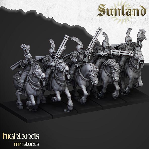Sunland Pistoleers with Repeater Guns - 3D Printed in Multiple Materials - View 1 | MoltenHub