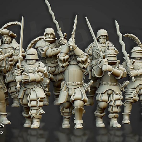 Imperial Guard with great weapons - 3D Printed in Multiple Materials - View 1 | MoltenHub