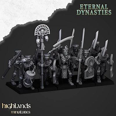 Ancient Skeleton Guard with Halberds