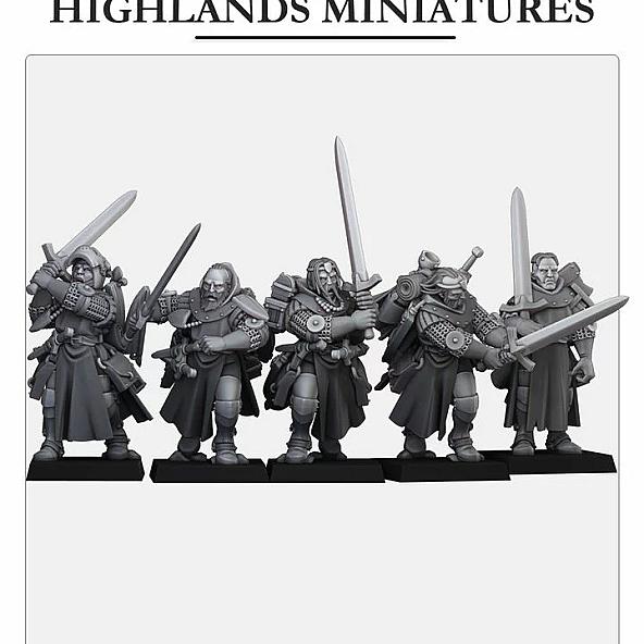 Dismounted Questing Knights - 3D Printed in Multiple Materials - View 1 | MoltenHub