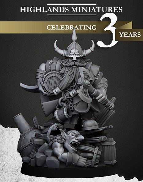 Dwarf Brewmaster - 3D Printed in Multiple Materials - View 1 | MoltenHub