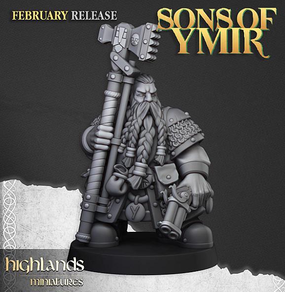 Dwarf Male Engineer - 3D Printed in Multiple Materials - View 1 | MoltenHub