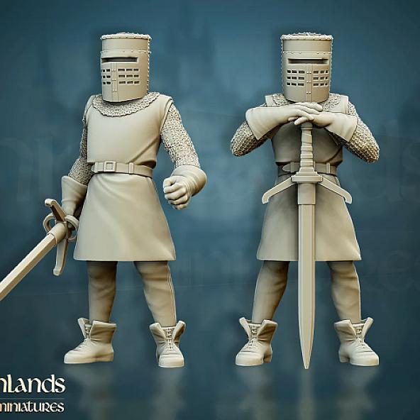 Black Knight - 3D Printed in Multiple Materials - View 1 | MoltenHub