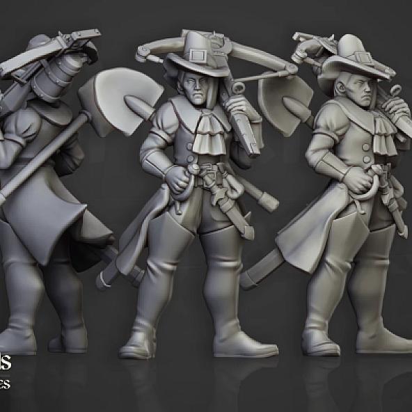 Female Witch Hunter - 3D Printed in Multiple Materials - View 1 | MoltenHub