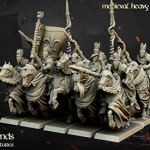Heavy Medieval Knights - 3D Printed in Multiple Materials - View 1 | MoltenHub