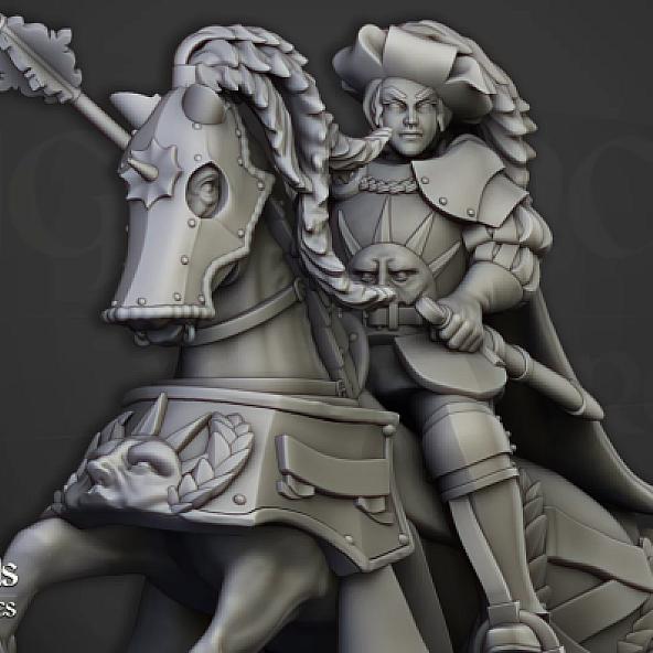 Baroness of Lunnenburg - 3D Printed in Multiple Materials - View 1 | MoltenHub