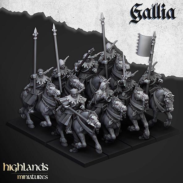 Mounted Men at Arms - 3D Printed in Multiple Materials - View 1 | MoltenHub
