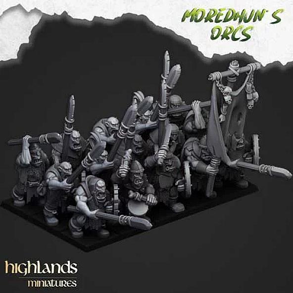 Orc Warriors with Spears - 3D Printed in Multiple Materials - View 1 | MoltenHub