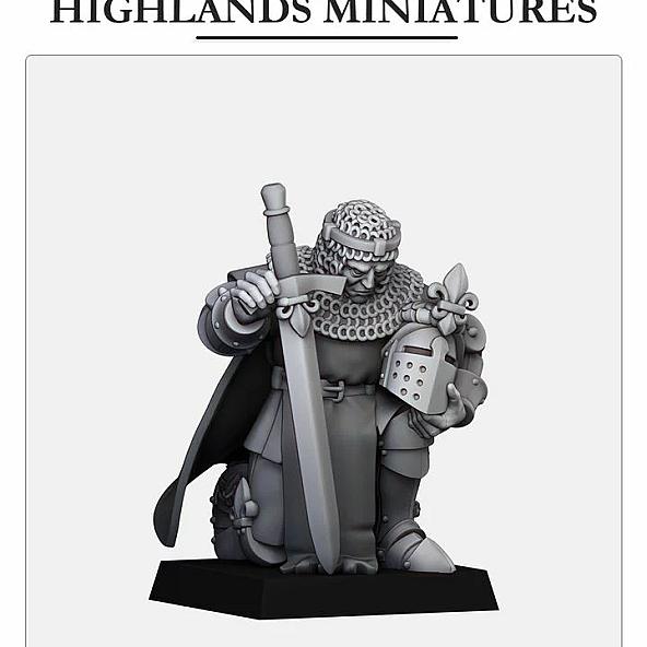 Praying Knight of Gallia - 3D Printed in Multiple Materials - View 1 | MoltenHub