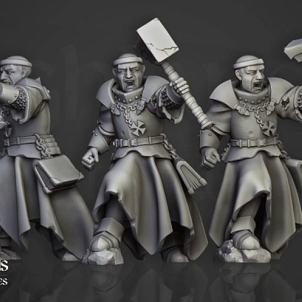 Warrior Priest - 3D Printed in Multiple Materials - View 1 | MoltenHub