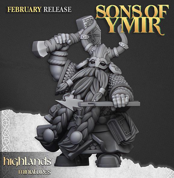 Dwarf Great Runemaster - 3D Printed in Multiple Materials - View 1 | MoltenHub