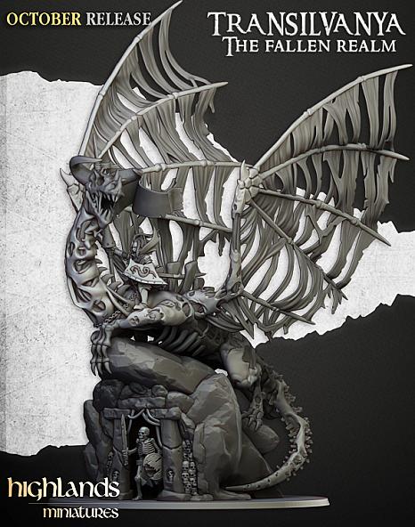 Lady Vampire on Zombie Dragon - 3D Printed in Multiple Materials - View 1 | MoltenHub