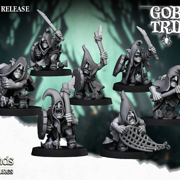 Swamp Goblins with hand weapons - 3D Printed in Multiple Materials - View 1 | MoltenHub