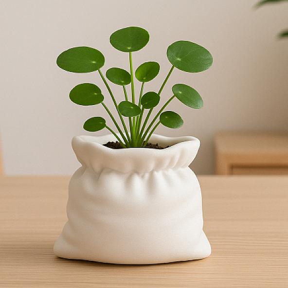 Soft Bag Vase - 3D Printed in Multiple Materials - View 1 | MoltenHub
