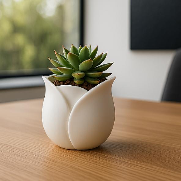 Doniczka Tulipan - 3D Printed in Multiple Materials - View 1 | MoltenHub