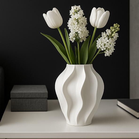 Wazon Falowiec - 3D Printed in Multiple Materials - View 1 | MoltenHub