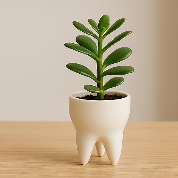 Doniczka Ząbek - 3D Printed in Multiple Materials - View 1 | MoltenHub