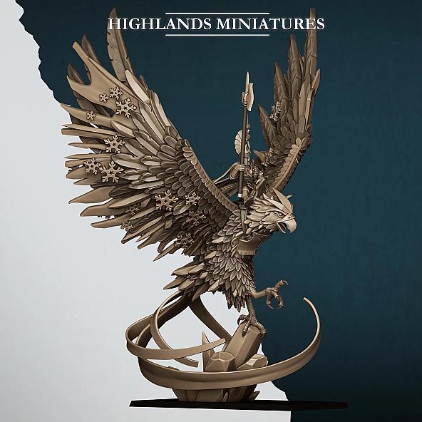 Aegean Elves Lord on Ice Phoenix - 3D Printed in Multiple Materials - View 1 | MoltenHub