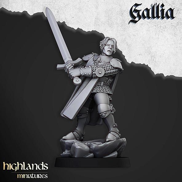 Baroness of Gallia on Foot - 3D Printed in Multiple Materials - View 1 | MoltenHub