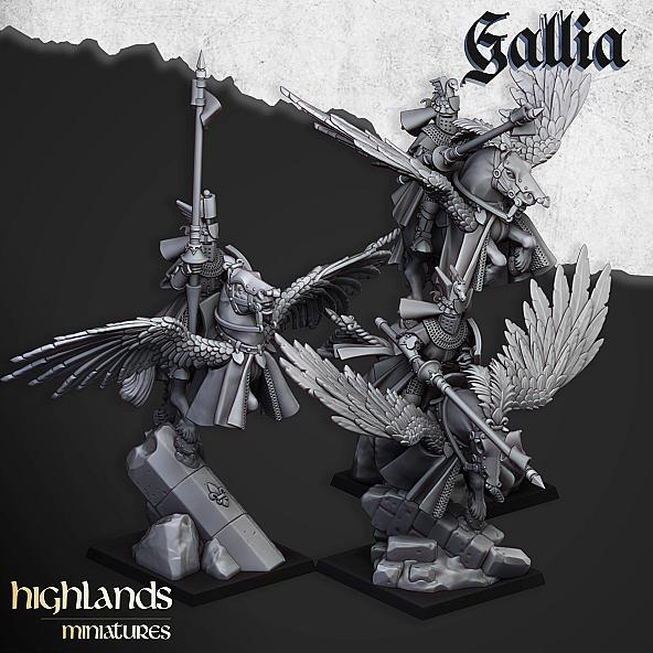 Knights on Pegasus - 3D Printed in Multiple Materials - View 1 | MoltenHub