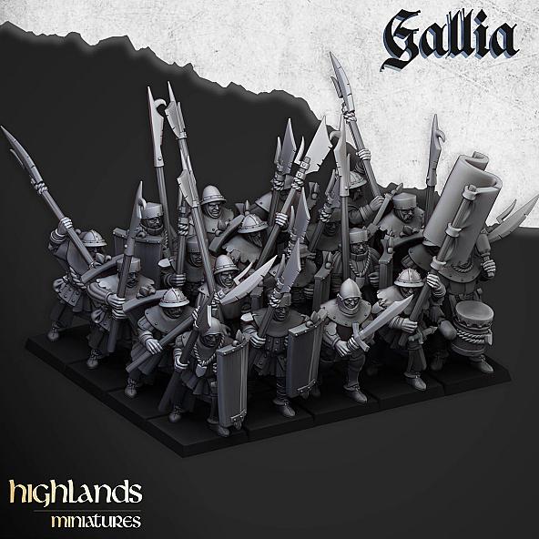 Gallia Men at Arms - 3D Printed in Multiple Materials - View 1 | MoltenHub