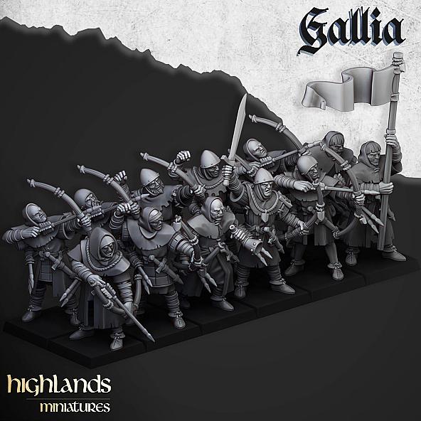 Gallian Archers - 3D Printed in Multiple Materials - View 1 | MoltenHub