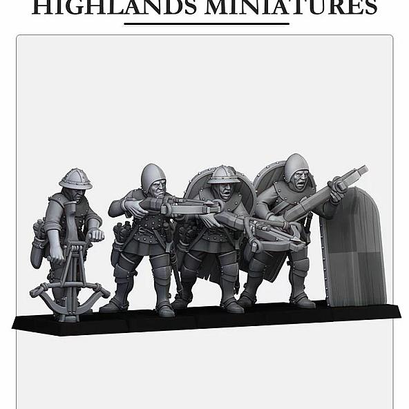 Gallia Shooters: Crossbowmen - 3D Printed in Multiple Materials - View 1 | MoltenHub