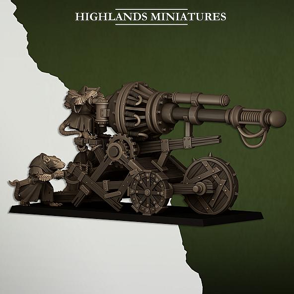 Sewer Vermin Cannon - 3D Printed in Multiple Materials - View 1 | MoltenHub