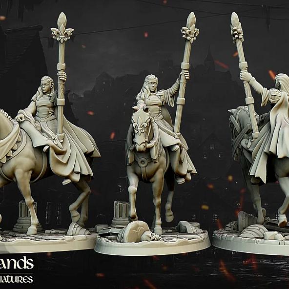 Damsel on horse - 3D Printed in Multiple Materials - View 1 | MoltenHub