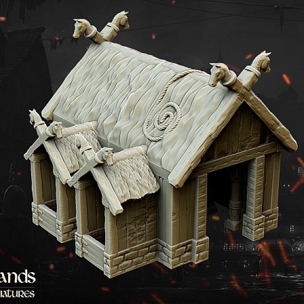 Gallia Horse Stable - 3D Printed in Multiple Materials - View 1 | MoltenHub