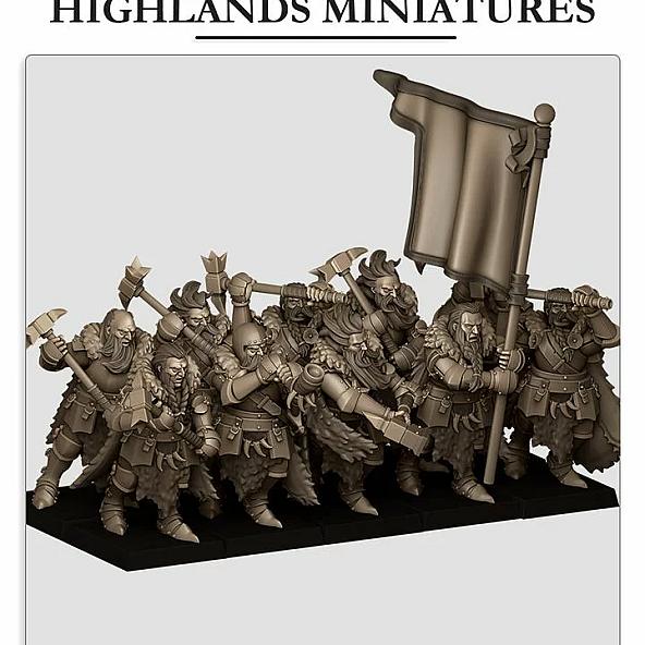 Mergenheim Knights on Foot - 3D Printed in Multiple Materials - View 1 | MoltenHub