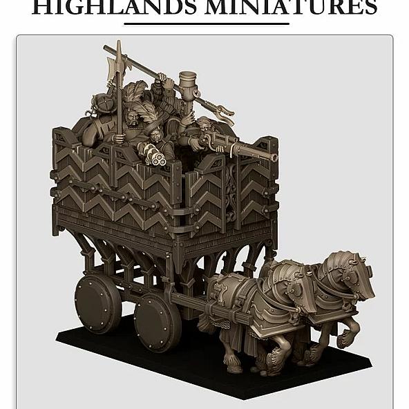 Sunland Armoured Wagon - 3D Printed in Multiple Materials - View 1 | MoltenHub
