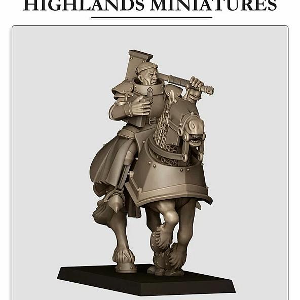 Mounted Sunland Battle Priest - 3D Printed in Multiple Materials - View 1 | MoltenHub